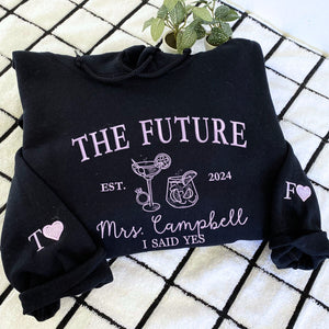 Custom Future Mrs Embroidered Sweatshirt or Hoodie