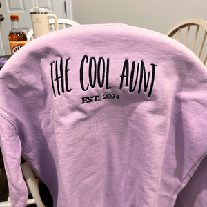 cool aunt club sweatshirt Orchid