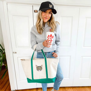 Purr-fect Pair: Hat & Tote Bag for Cat Enthusiasts