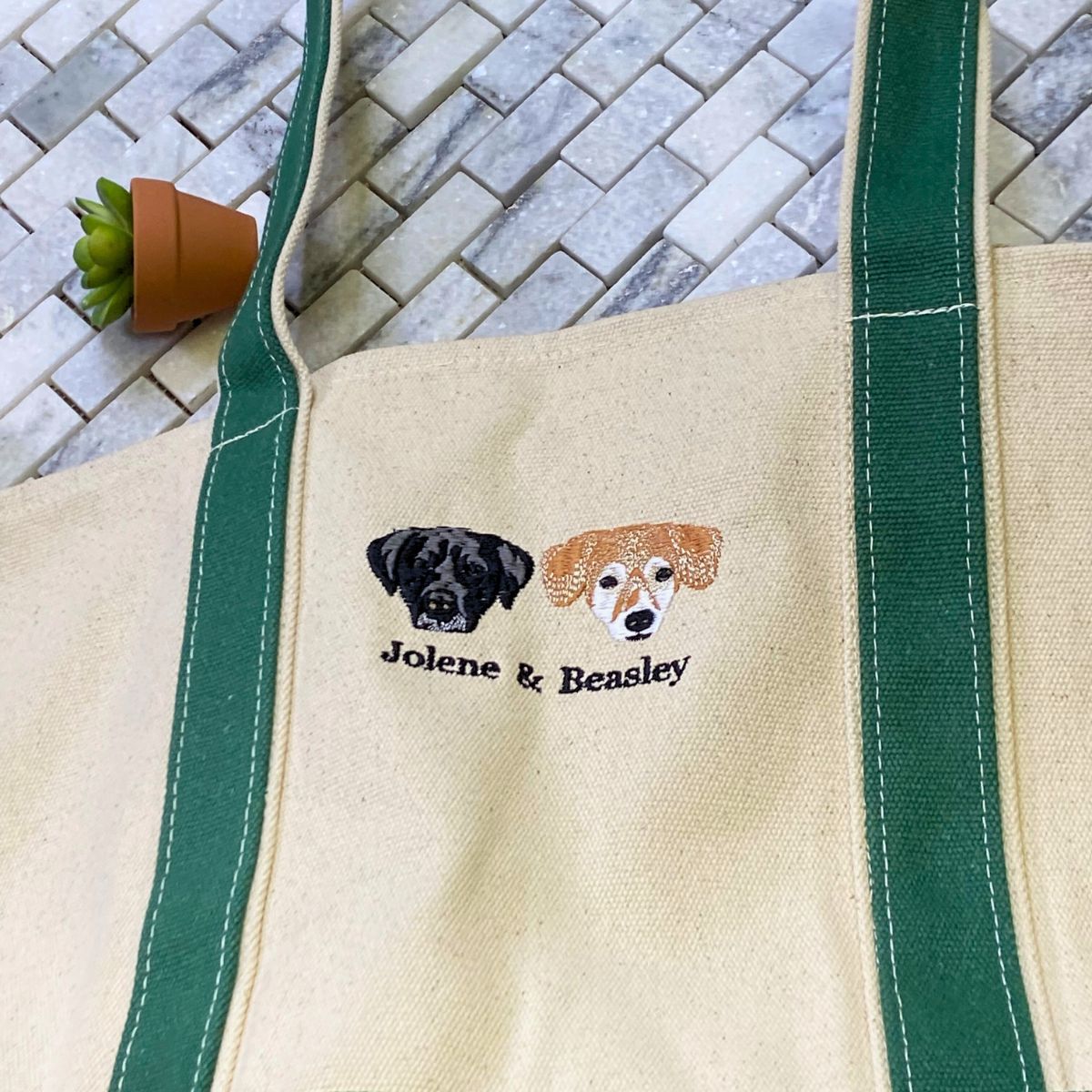 Custom Embroidered Tote Bag with Same Design (Pet)