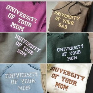 University of Your Mom Embroidered Sweatshirt, Hoodie