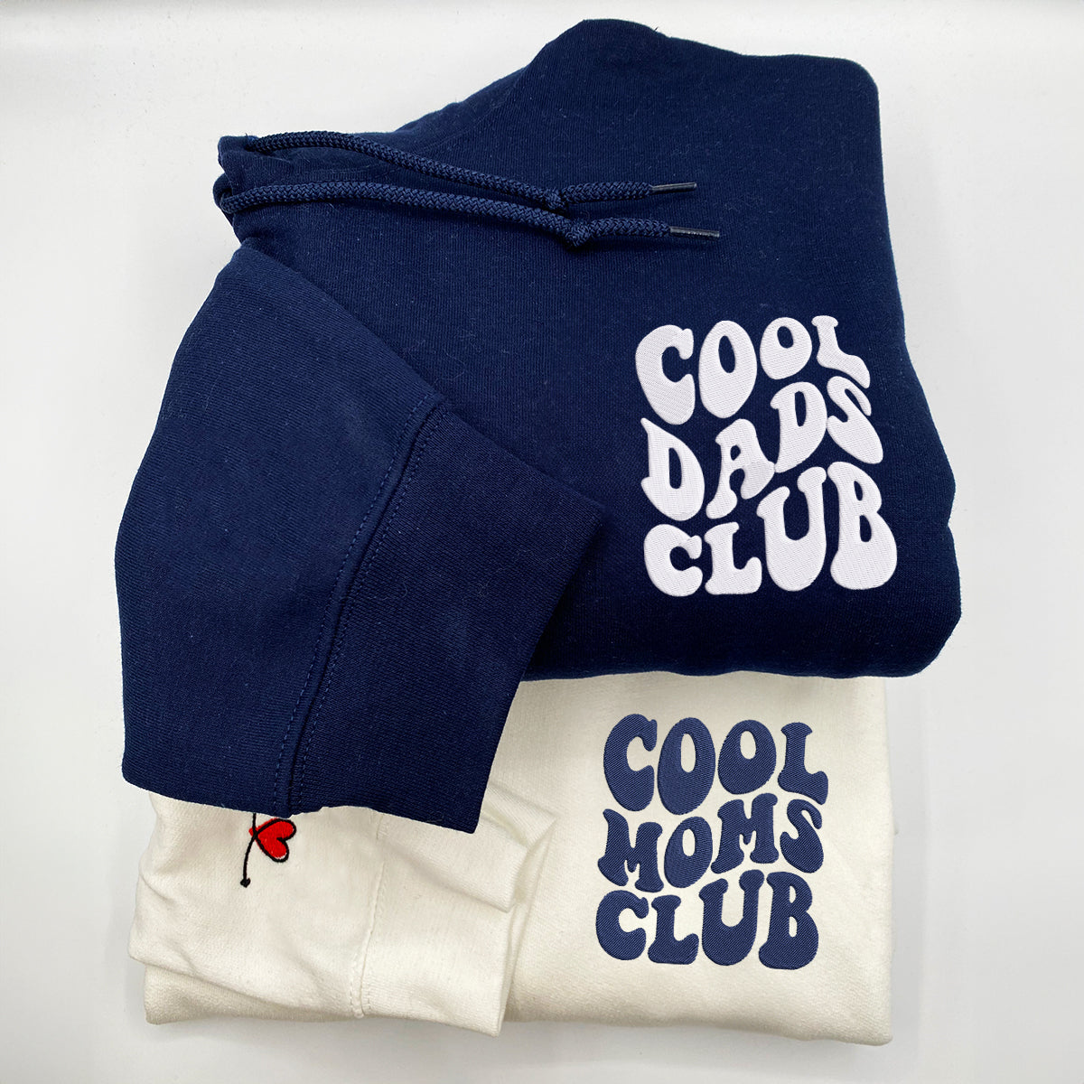 Cool Mom Club Sweatshirt or Hoodie with Embroidered Kids Names on Slee