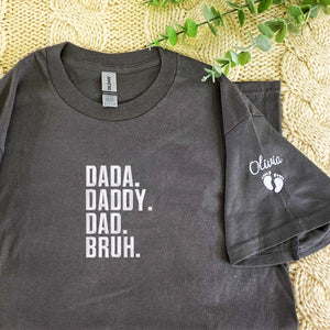 Custom Comfort Color® Dada Daddy Dad Bruh Shirt