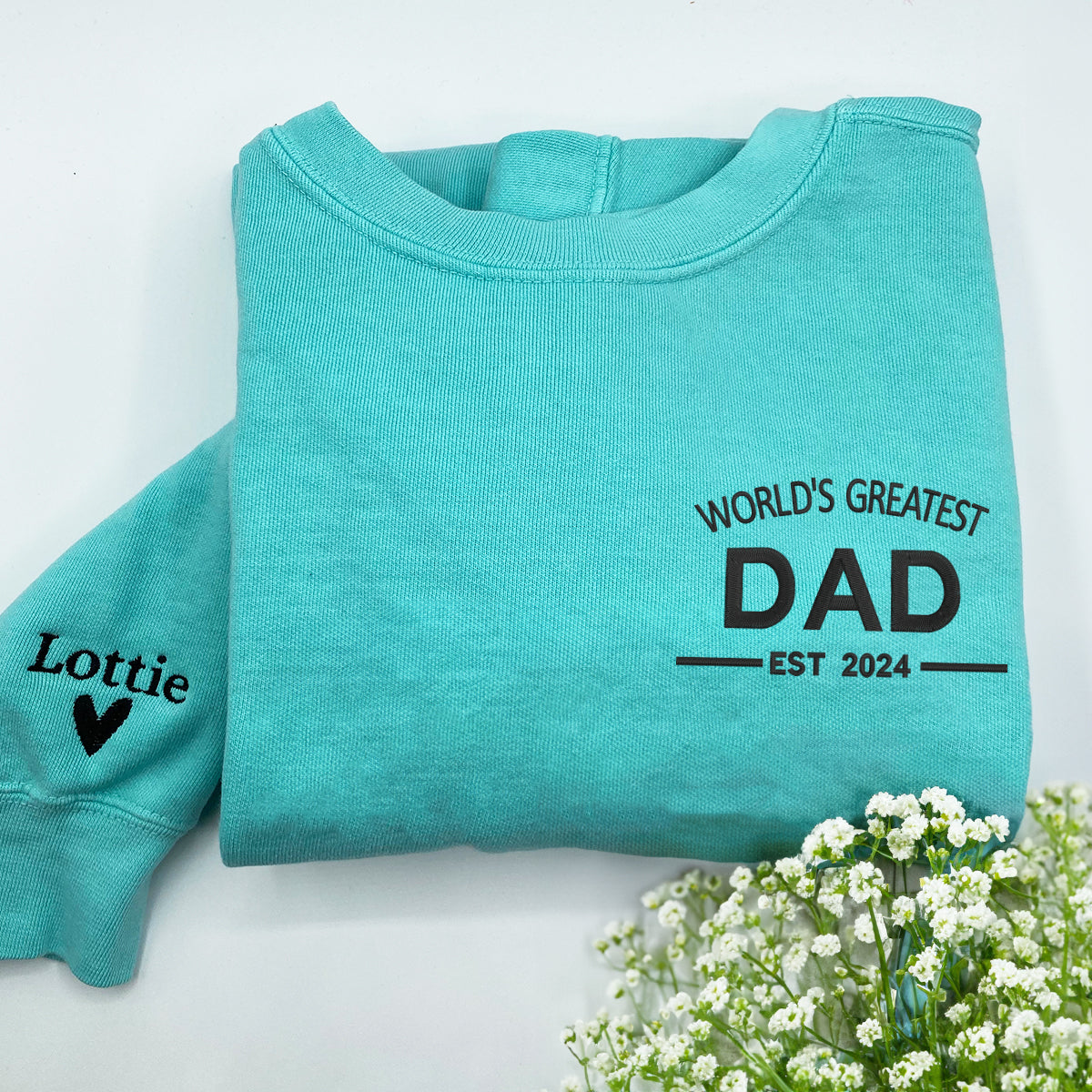 World's Greatest Dad Embroidered Shirt Perfect Father's Day Gift