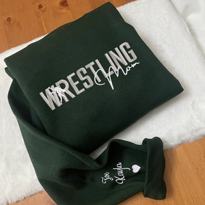 Wrestling Mom Sweatshirt forest green