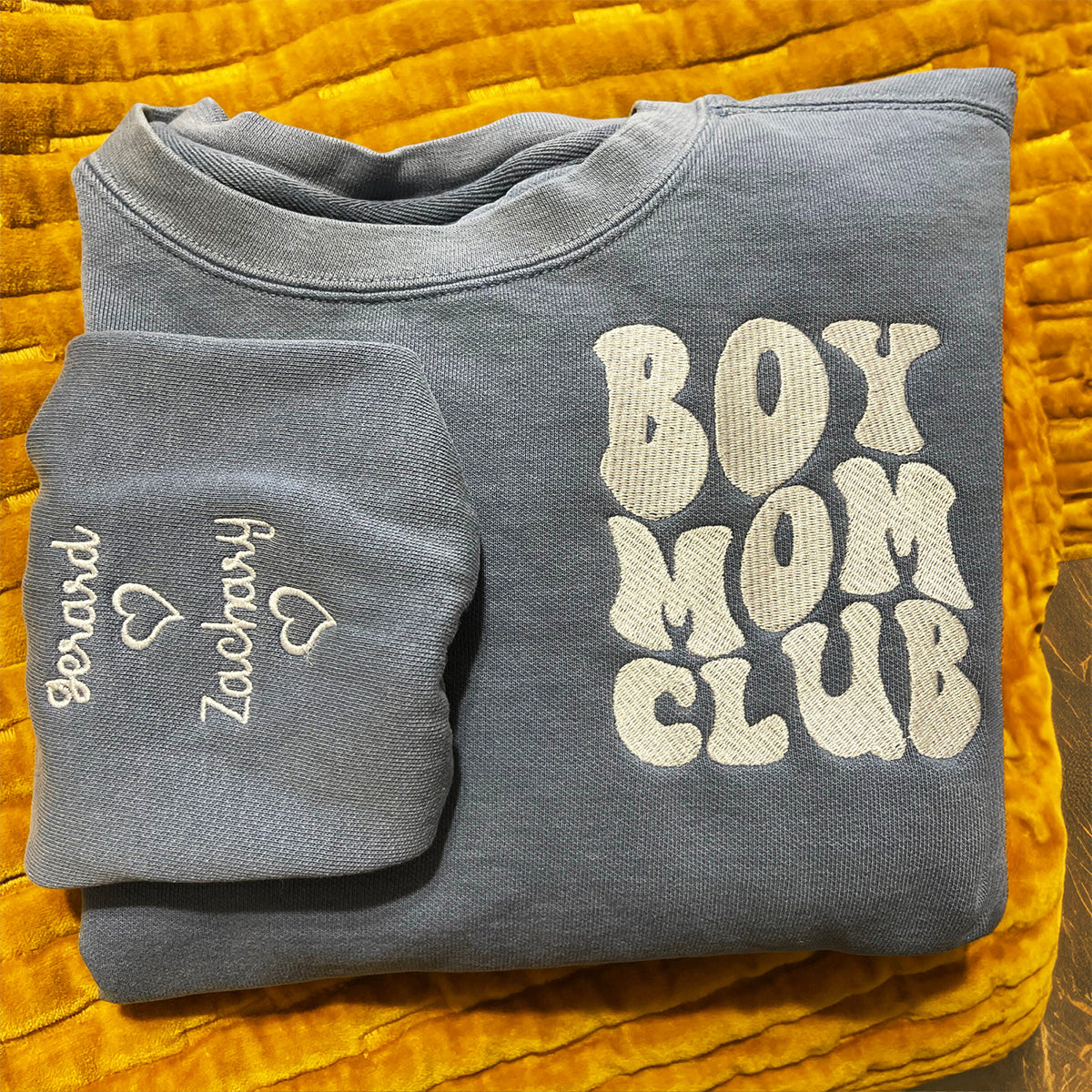 Cool Dads Club Sweatshirt or Hoodie with Embroidred Kids Names or Quote on Sleeve
