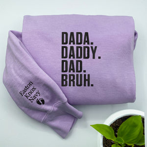 Custom Comfort Color® Dada Daddy Dad Bruh Shirt