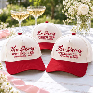 Custom Wedding Snapback Hat, Embroidered Bachelorette Party Baseball Cap for Bride Squad, Bridal Shower Keepsake