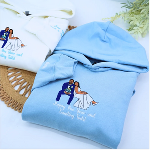 Custom Embroidered Sweatshirt with Neckline Collar Crewneck, Unique Gift for Her