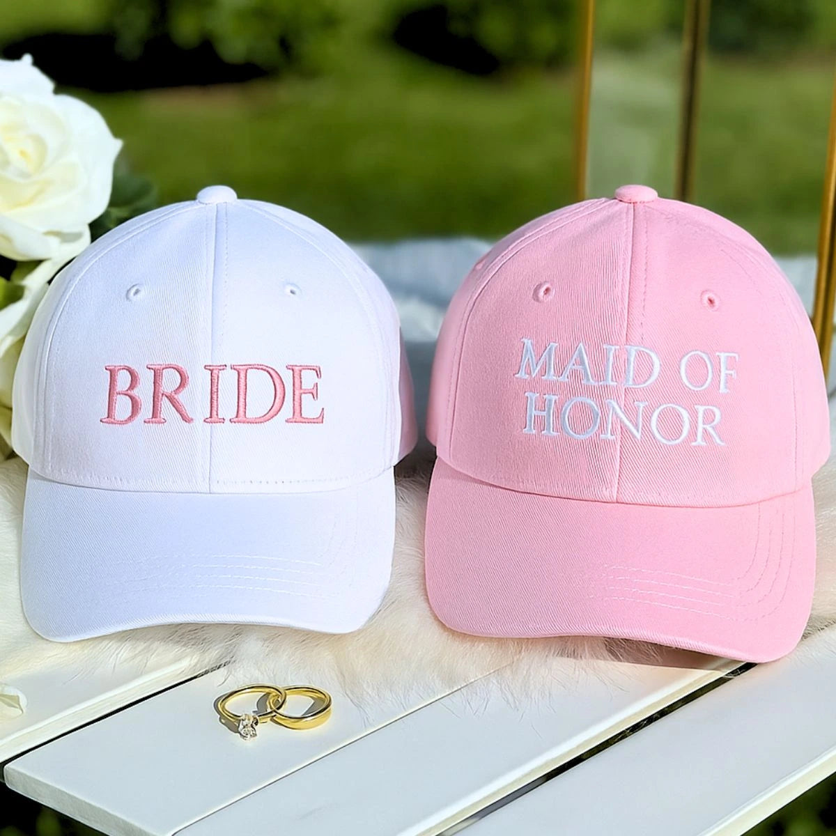 Personalized Bride and Team Bride, Bridesmaid Hat, Embroidered Bridesmaid Gifts, Wedding Gift