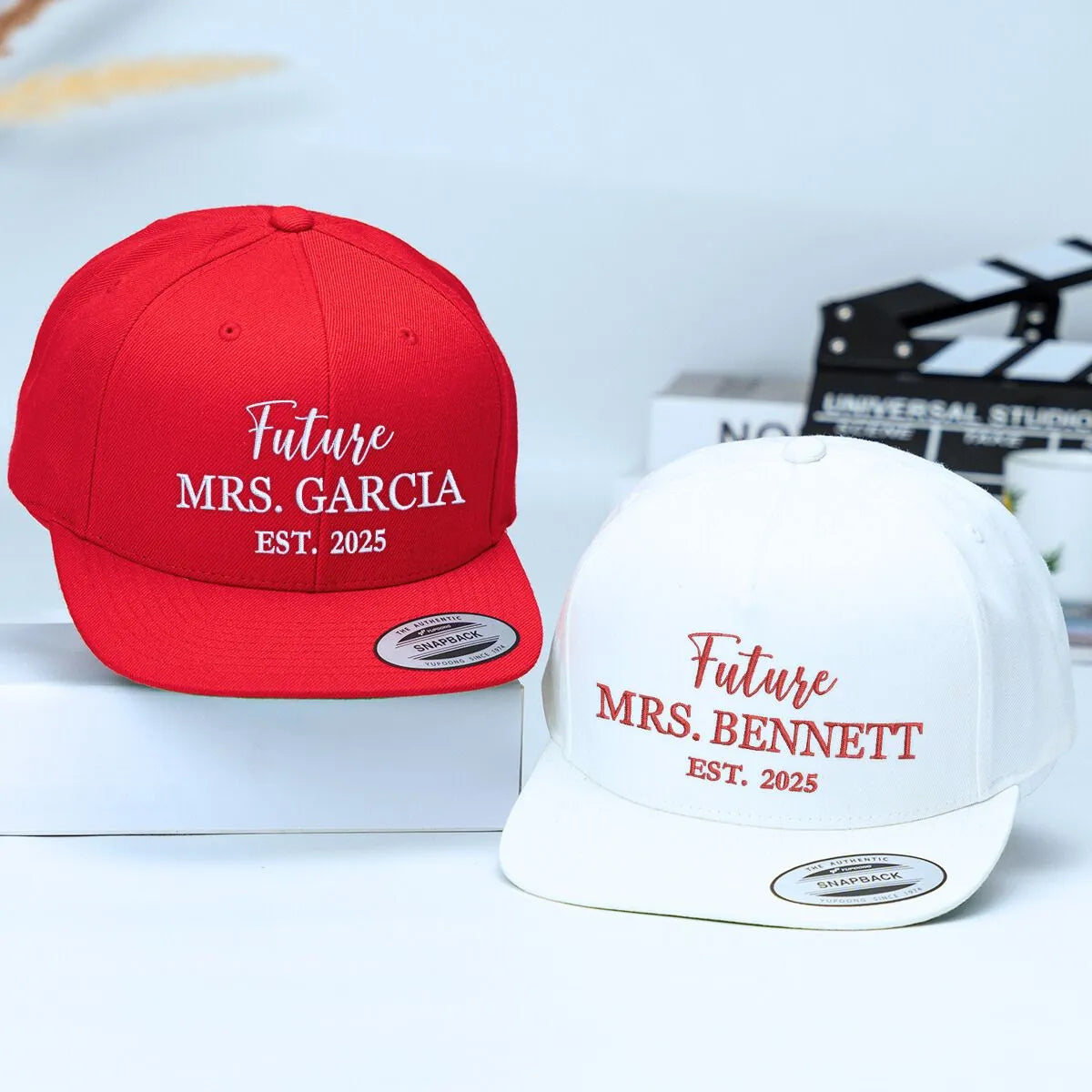 White and Red Future Mrs Hat, a cute and stylish gift for bride, wife, gift for her