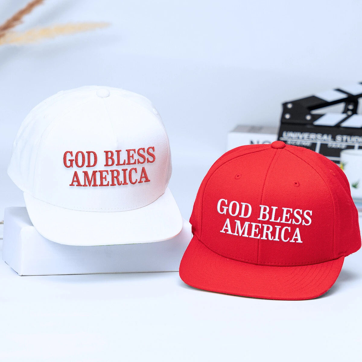 God Bless America Embroidered Baseball Snapback Hat, 4th July Gift God Bless America Embroidered Baseball Snapback Hat, 4th July Gift