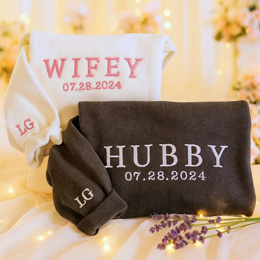Wifey and Hubby Sweatshirt, a meaningful wedding gift