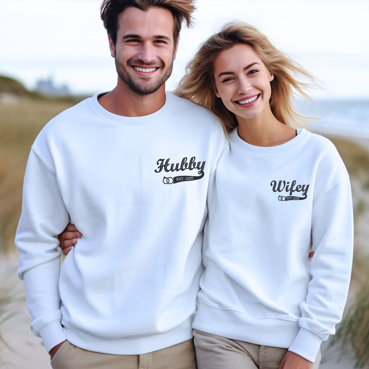 Hubby and wifey sweatshirts online