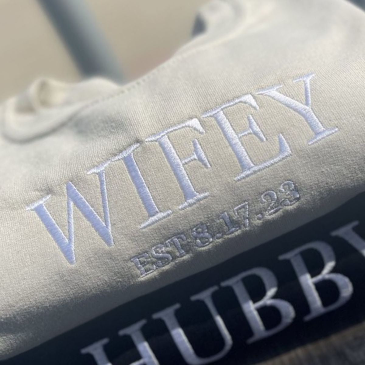 Custom Embroidered Husband Sweatshirt or Hoodie