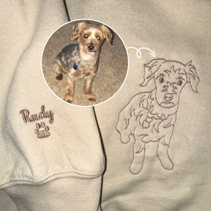 Bernedoodle Mom Sweatshirt or Hoodie, Custom Embroidered Gift from Photo Name