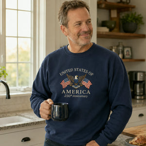 America's Semiquincentennial T-Shirt - Embroidered Patriotic Vintage Style American 4th of July