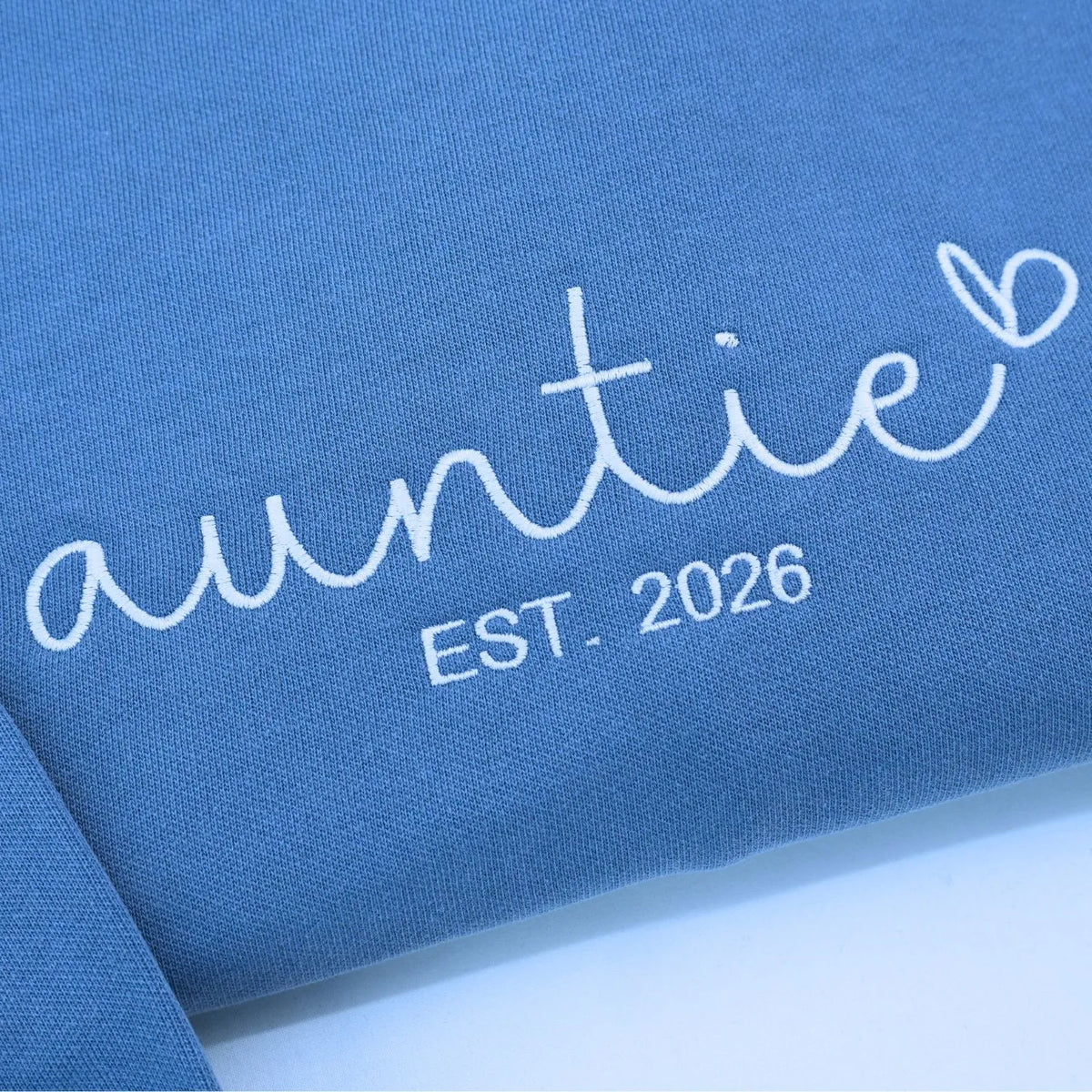 Custom Embroidered Aunt T-Shirt or Sweatshirt with Kids Name on Sleeve, Auntie Gifts from Nephew & Niece
