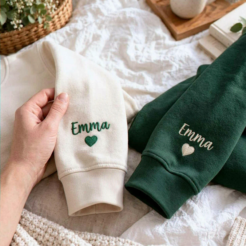 Matching Auntie and Funcle Sweatshirts, Embroidered Name Est Year Crewneck, Christmas Gifts for Aunt and Uncle