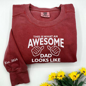 Comfort Color® Embroidered Awesome Dad Shirt