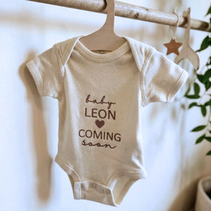 Custom Embroidered Coming Soon Baby Name Onesie, Coming Home Outfit, Baby Announcement Gifts