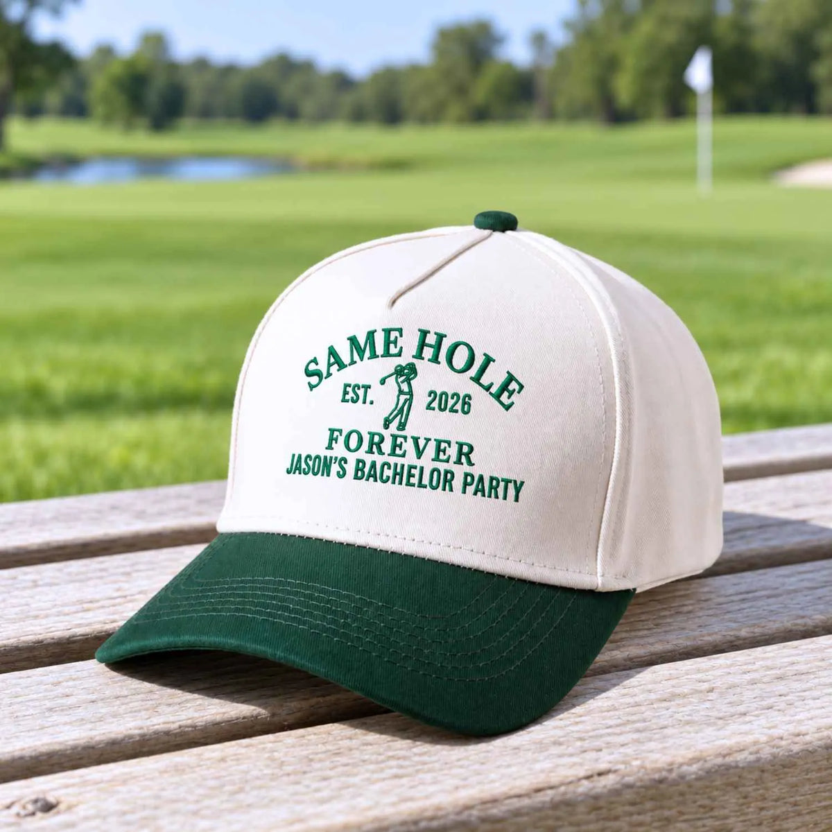 Custom Bachelor Party Snapback Hat, Embroidered Same Hole Forever Cap, Bachelor Golf Trip Gifts