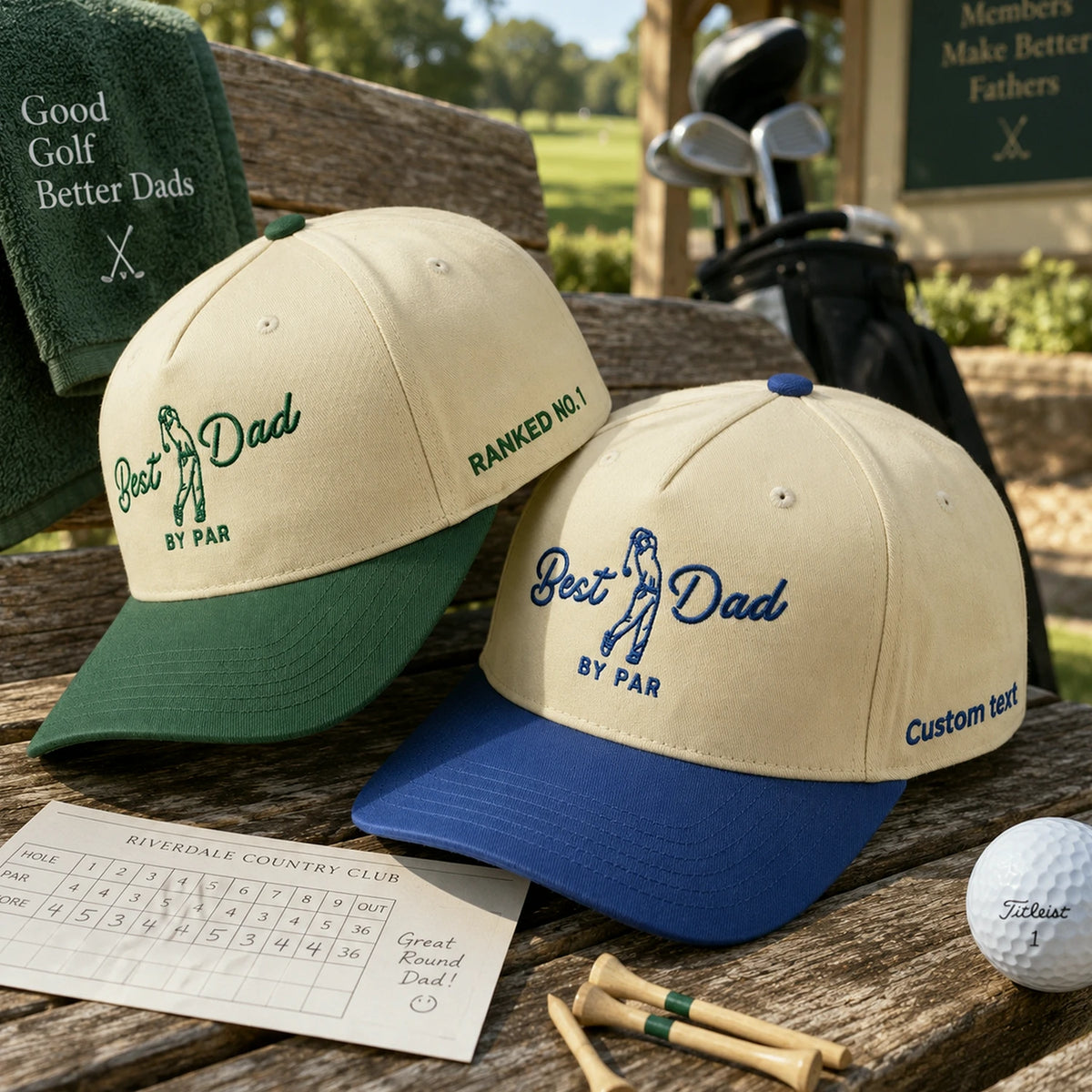 Best Dad By Par Snapback Hat - Embroidered Gift Dad Golf Cap