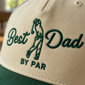 Best Dad By Par Snapback Hat - Embroidered Gift Dad Golf Cap