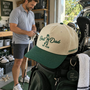 Best Dad By Par Snapback Hat - Embroidered Gift Dad Golf Cap