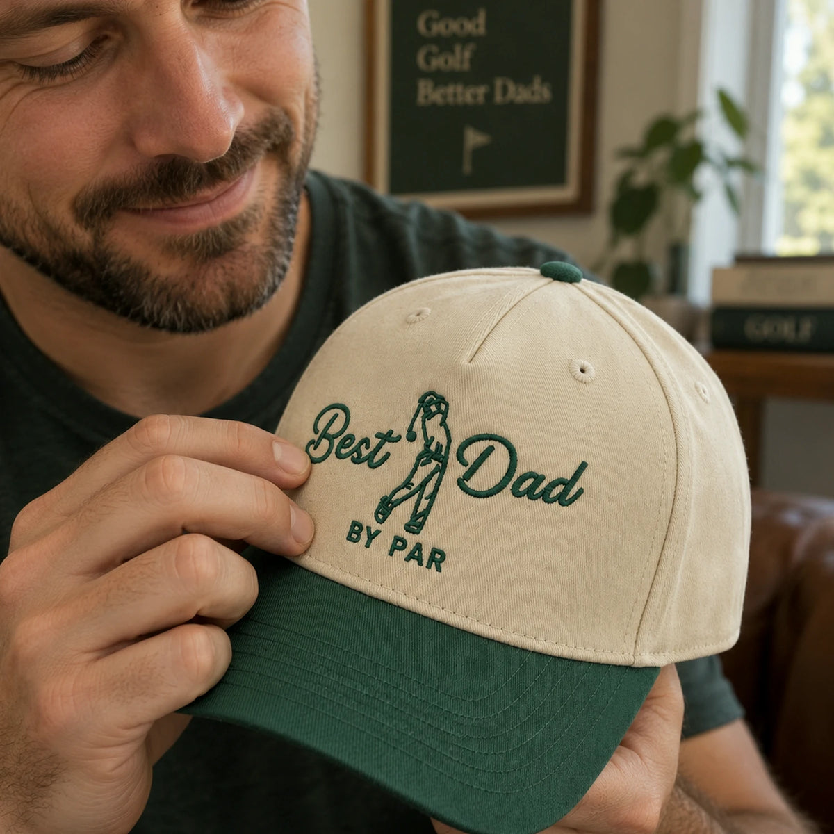 Best Dad By Par Snapback Hat - Embroidered Gift Dad Golf Cap