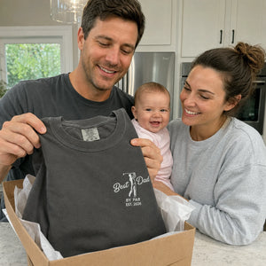 Best Dad By Par T-Shirt or Sweatshirt - Embroidered Father's Day Gift for Golf Loving Dad, Grandpa