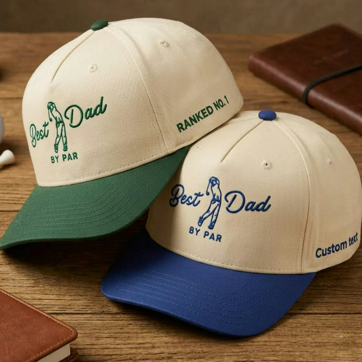 Best Dad By Par Snapback Hat - Embroidered Gift Dad Golf Cap