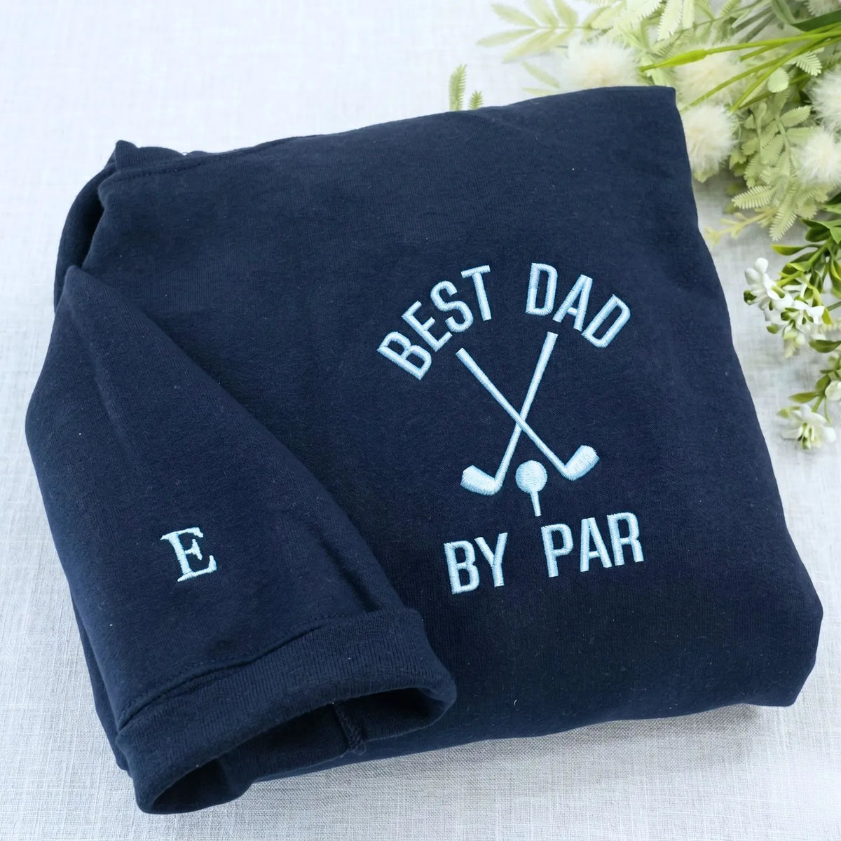 custom embroidered best dad by par golf hoodie personalized father day gift sweatshirt