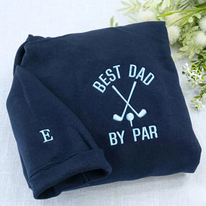 custom embroidered best dad by par golf hoodie personalized father day gift sweatshirt