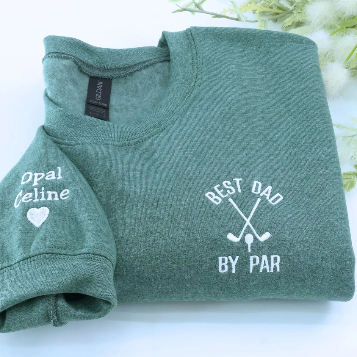 custom embroidered best dad by par golf hoodie personalized father day gift sweatshirt