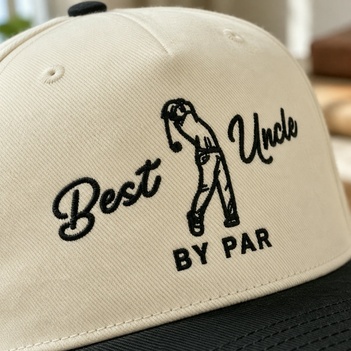 Best Uncle By Par Snapback Hat - Embroidered Cap for Uncle Golf Gift