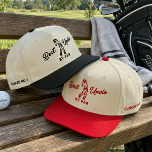 Best Uncle By Par Snapback Hat - Embroidered Cap for Uncle Golf Gift