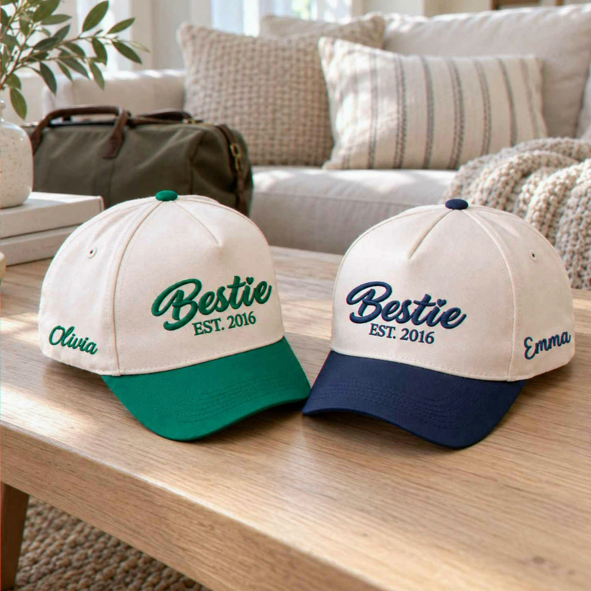 Bestie Snapback Hat, Matching Embroidered Bachelorette Party Cap, Girls Weekend Gift