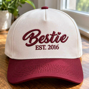 Bestie Snapback Hat, Matching Embroidered Bachelorette Party Cap, Girls Weekend Gift