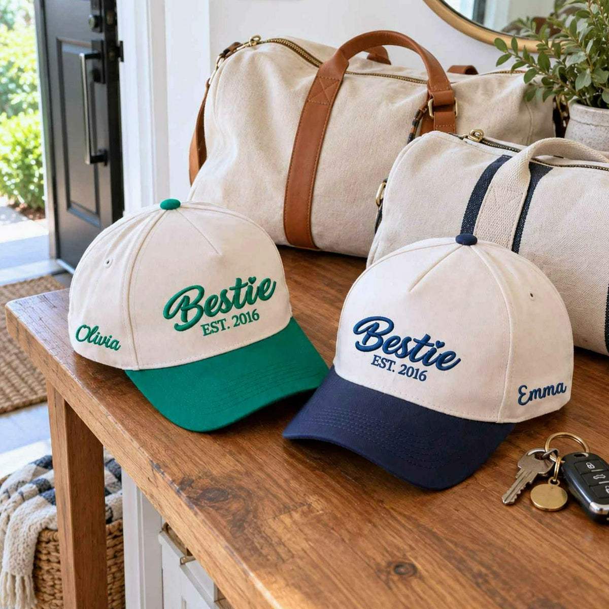 Bestie Snapback Hat, Matching Embroidered Bachelorette Party Cap, Girls Weekend Gift