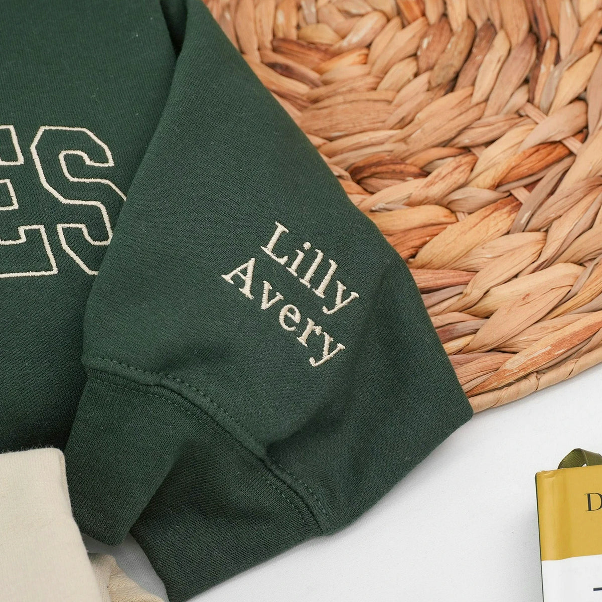 Personalized Besties Embroidered Sweatshirt, Matching BFF Gift with Names