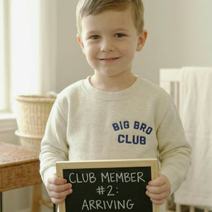 Embroidered Big Bro Club Toddler Sweatshirt for a New Big Brother