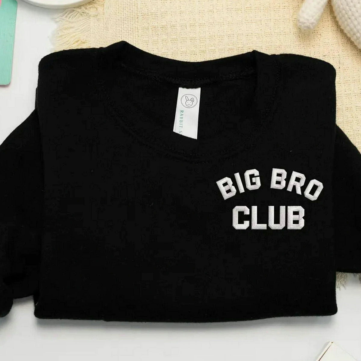 Embroidered Big Bro Club Toddler Sweatshirt for a New Big Brother