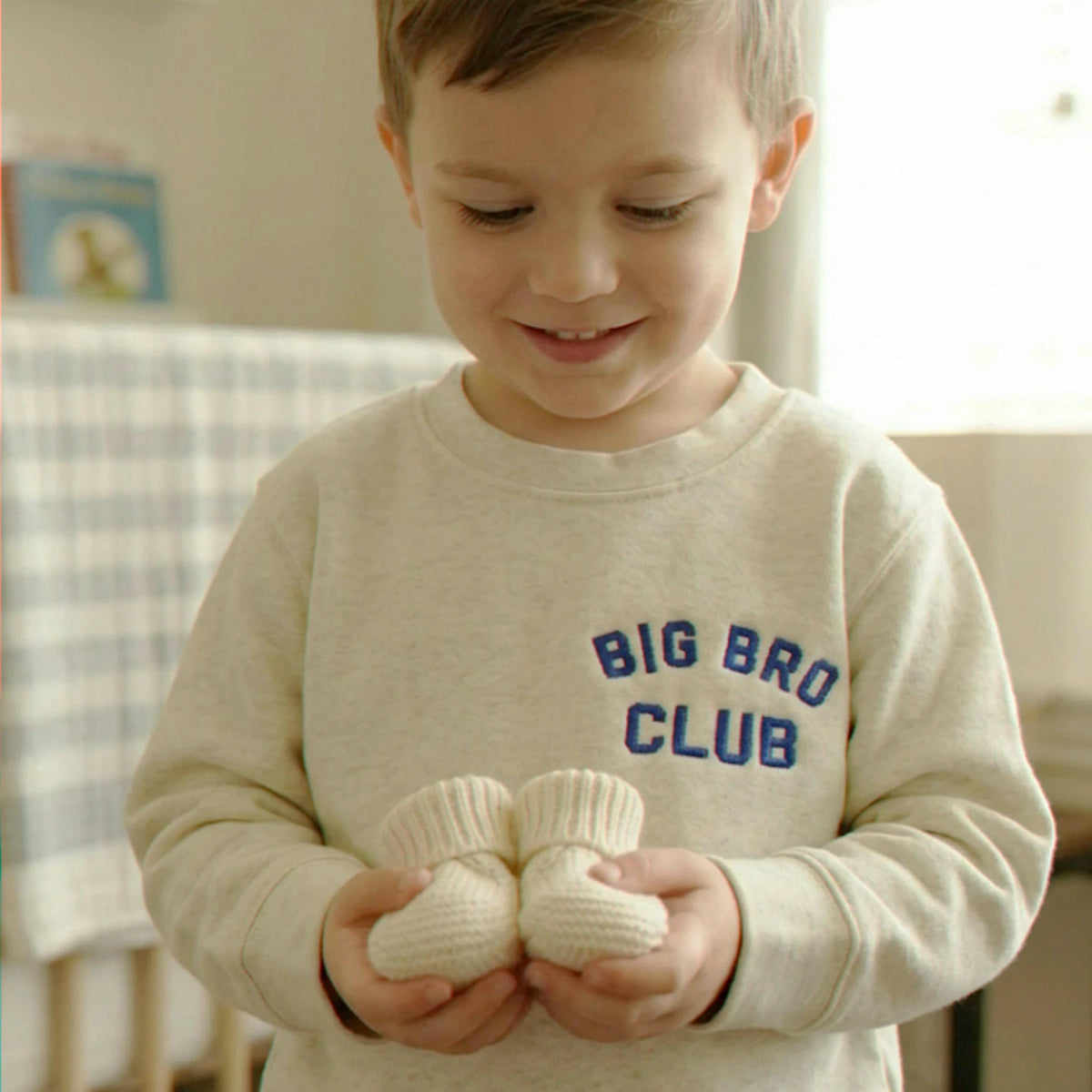 Embroidered Big Bro Club Toddler Sweatshirt for a New Big Brother