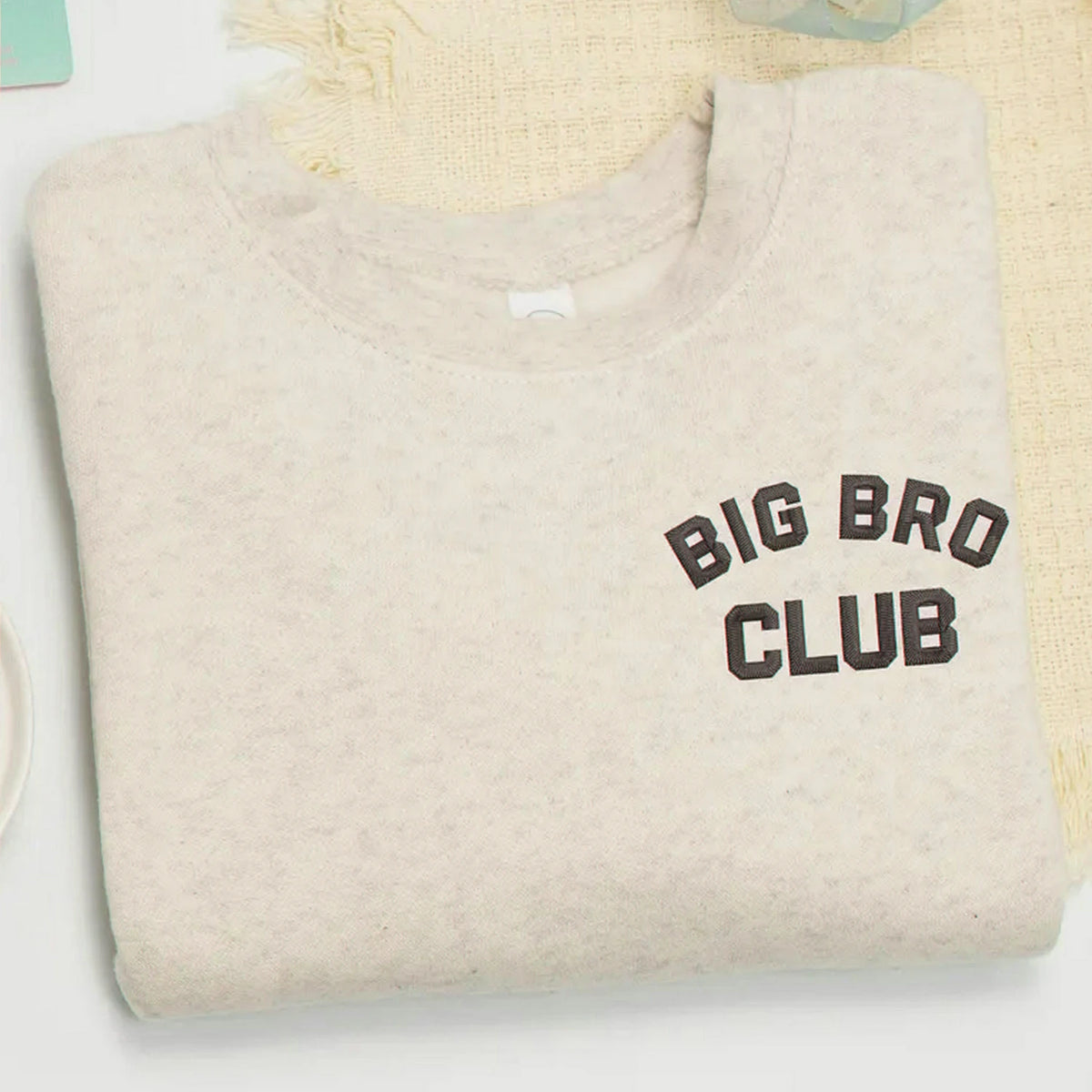 Embroidered Big Bro Club Toddler Sweatshirt for a New Big Brother