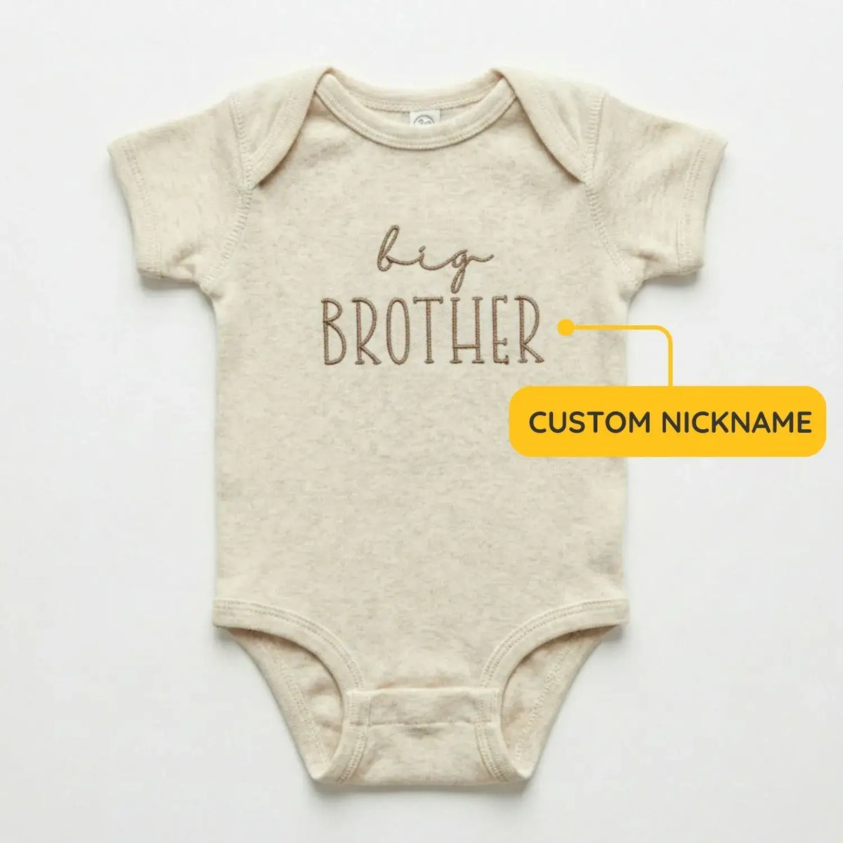 custom embroidered big brother baby bodysuit newborn sibling announcement outfit soft cotton baby onesie