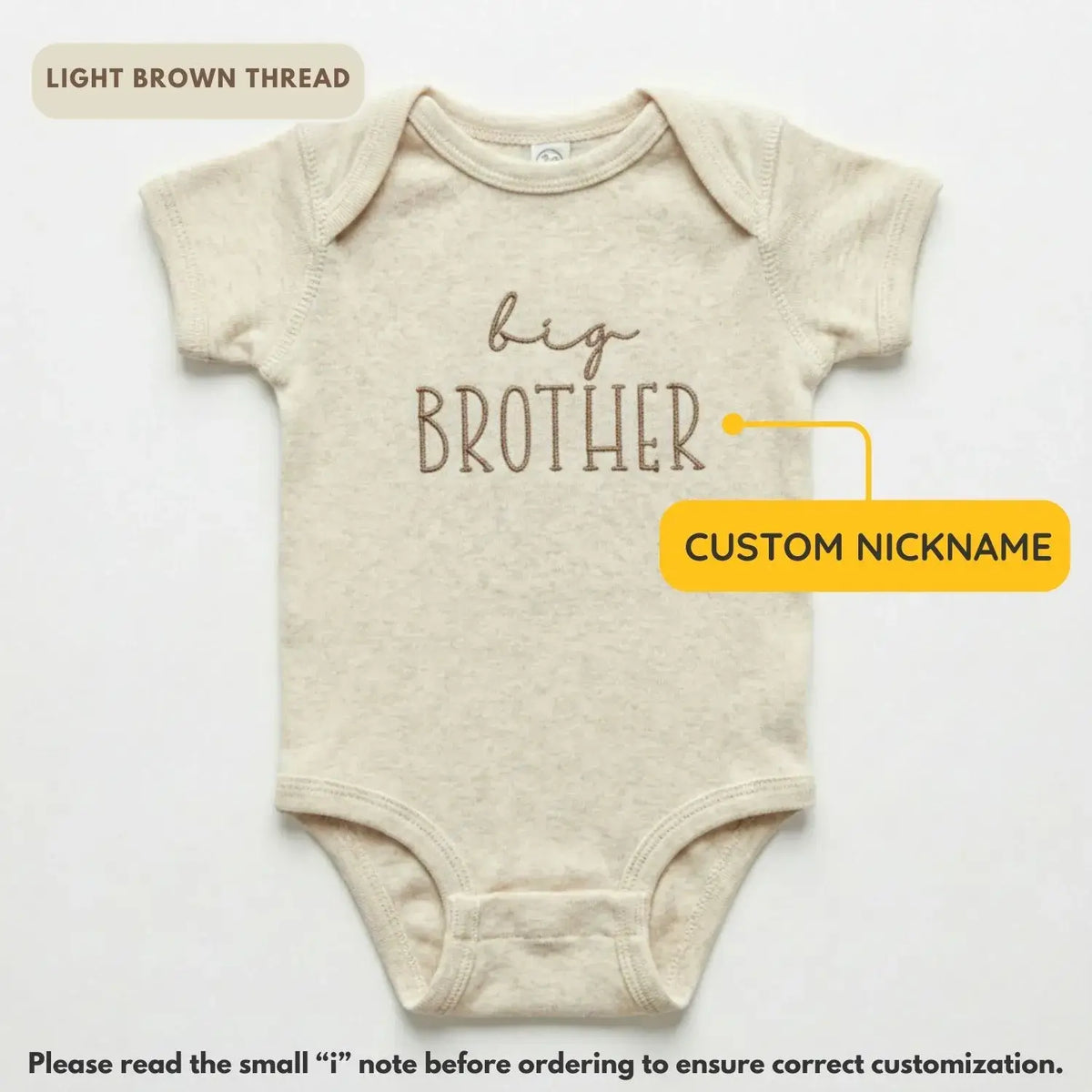 custom embroidered big brother baby bodysuit newborn sibling announcement outfit soft cotton baby onesie