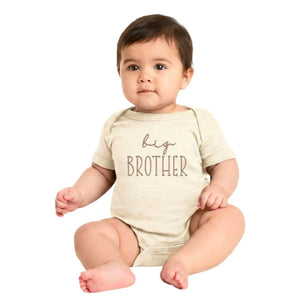 custom embroidered big brother baby bodysuit newborn sibling announcement outfit soft cotton baby onesie