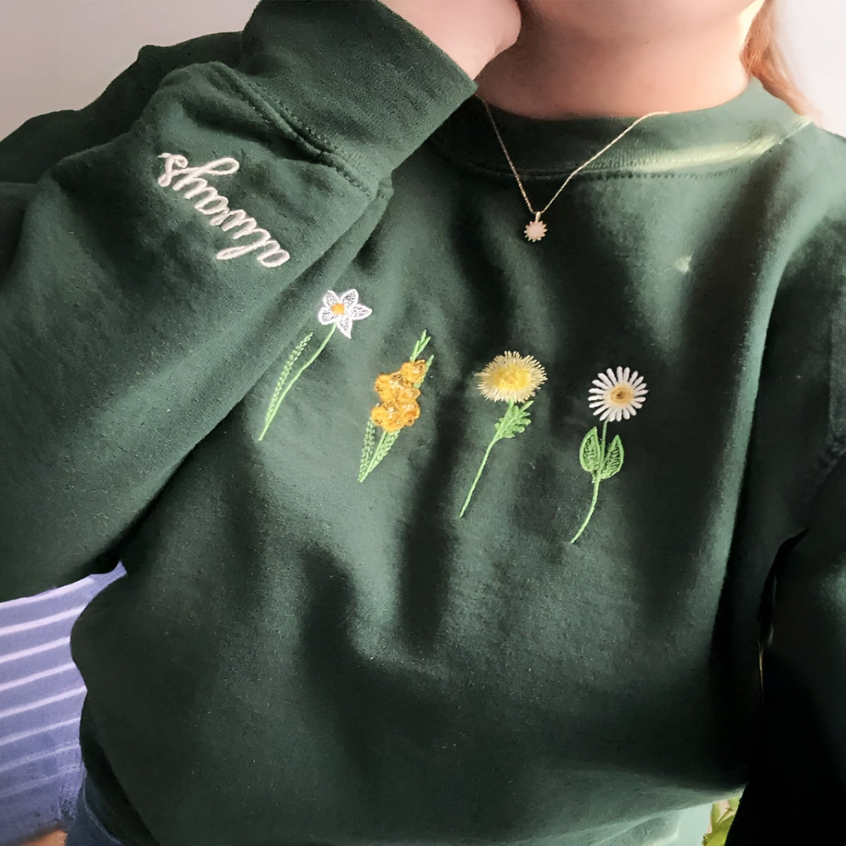 birth month flowers sweatshirt