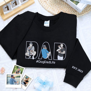 Black Dog Dad Life Sweatshirt, a meaningful and cozy gift for dog dad
